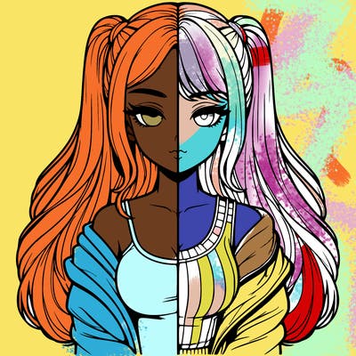 realistic girl split