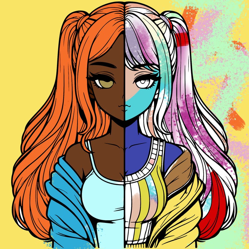 realistic girl split