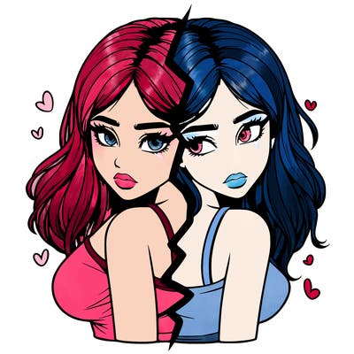 realistic girl split