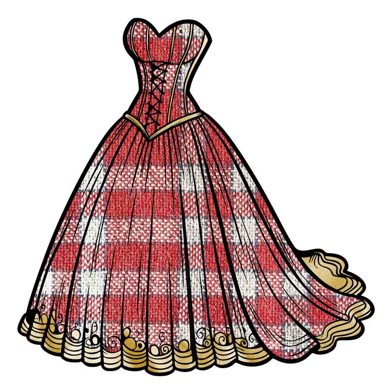 wedding dress-corset and a long and flowy skirt