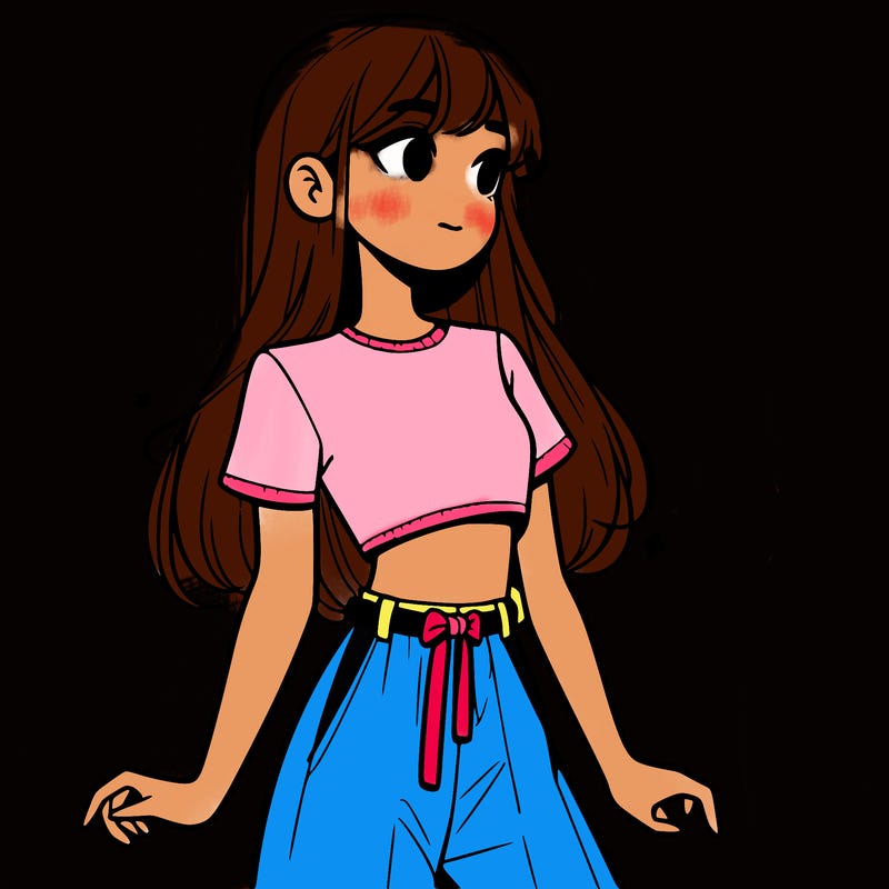 girl in a cute crop top