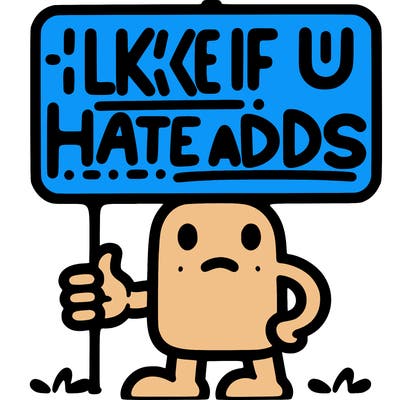 sign that says like if u hate adds