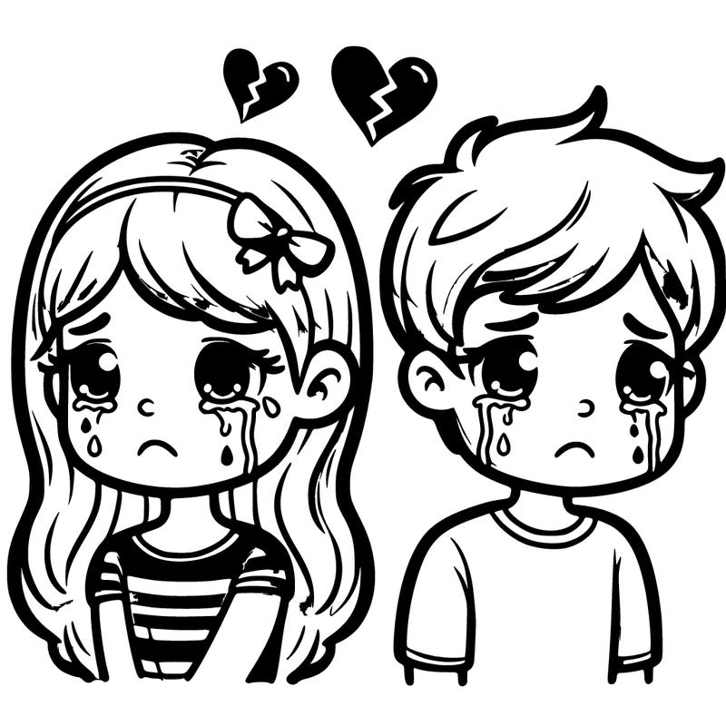 girl and boy both heartbroken