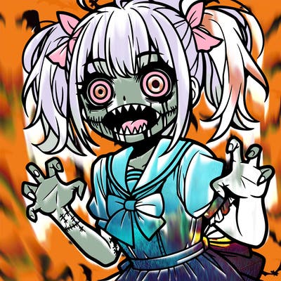 scary anime girl