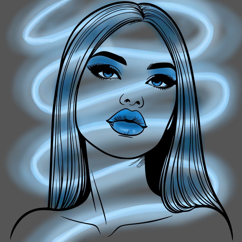 realistic woman with full lips