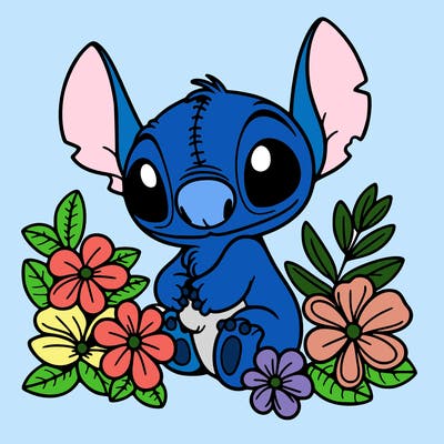 stich and flowers