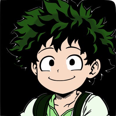 deku smiling