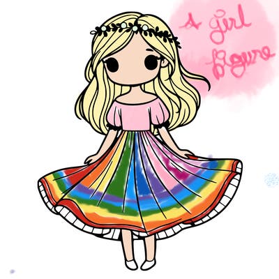 girl with flowy dress