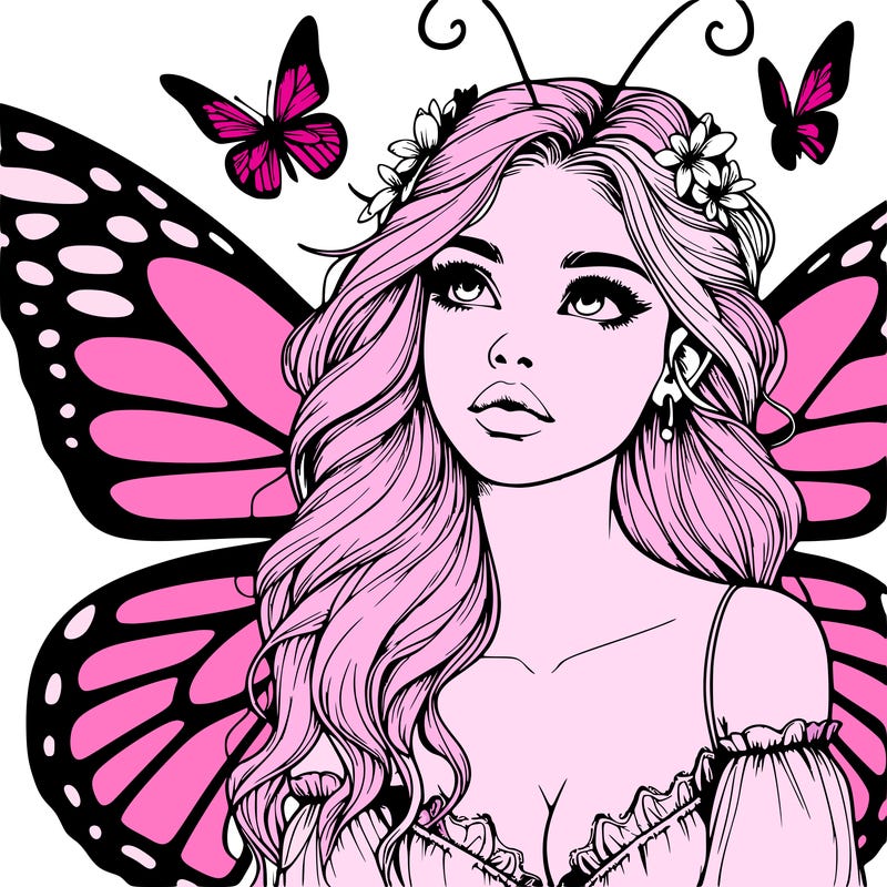 butterfly fairy realistic girl