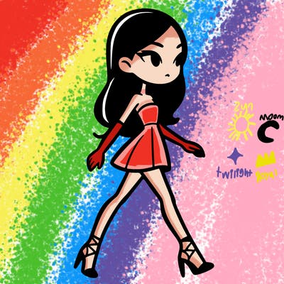 super model on runway