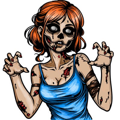 realistic zombie girl
