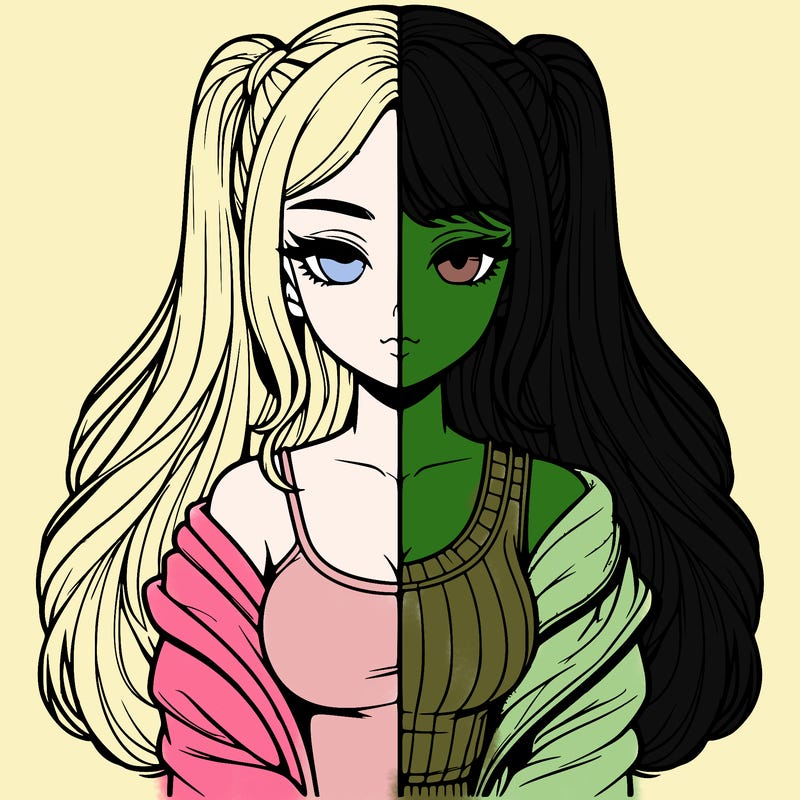 realistic girl split