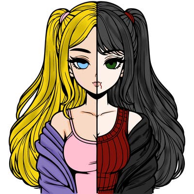 realistic girl split