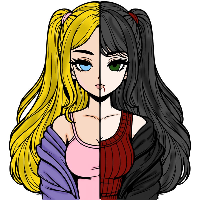 realistic girl split