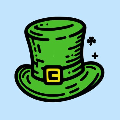 st patrick hat with thin lines