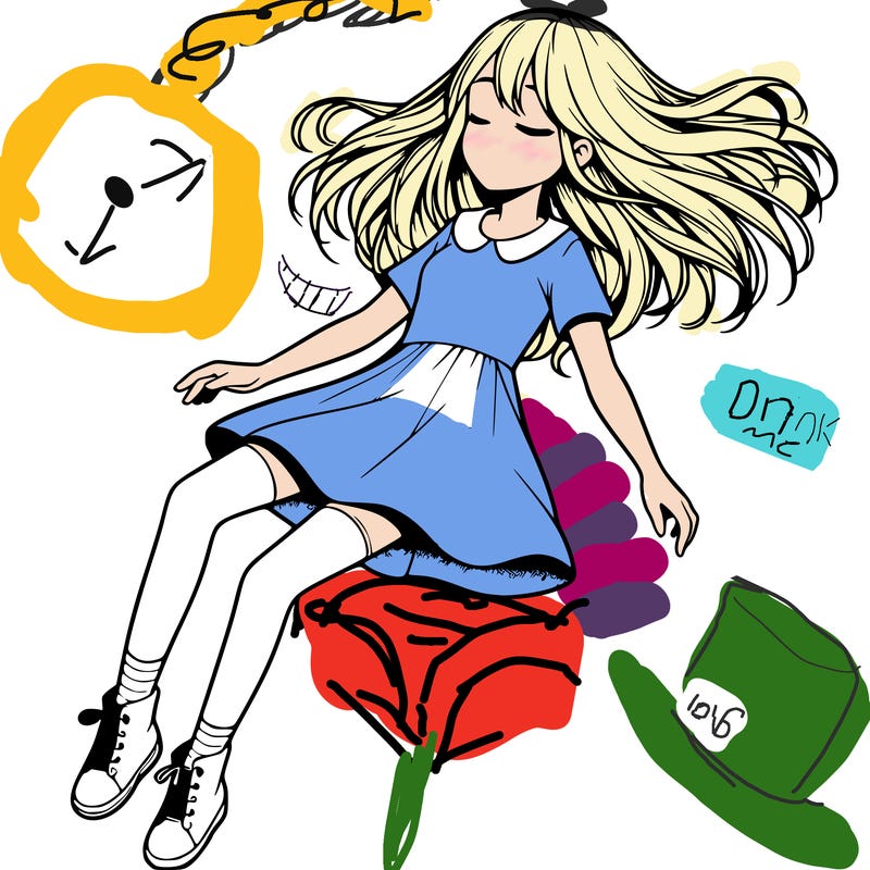 realistic girl floating
