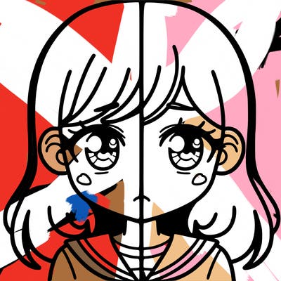a split of a girl