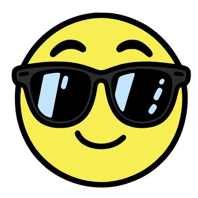 emoji with sunglasses