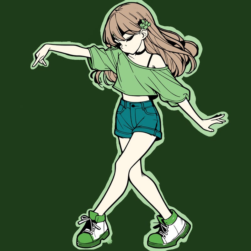 realistic girl danceing