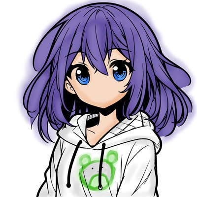 anime girl with hoodie