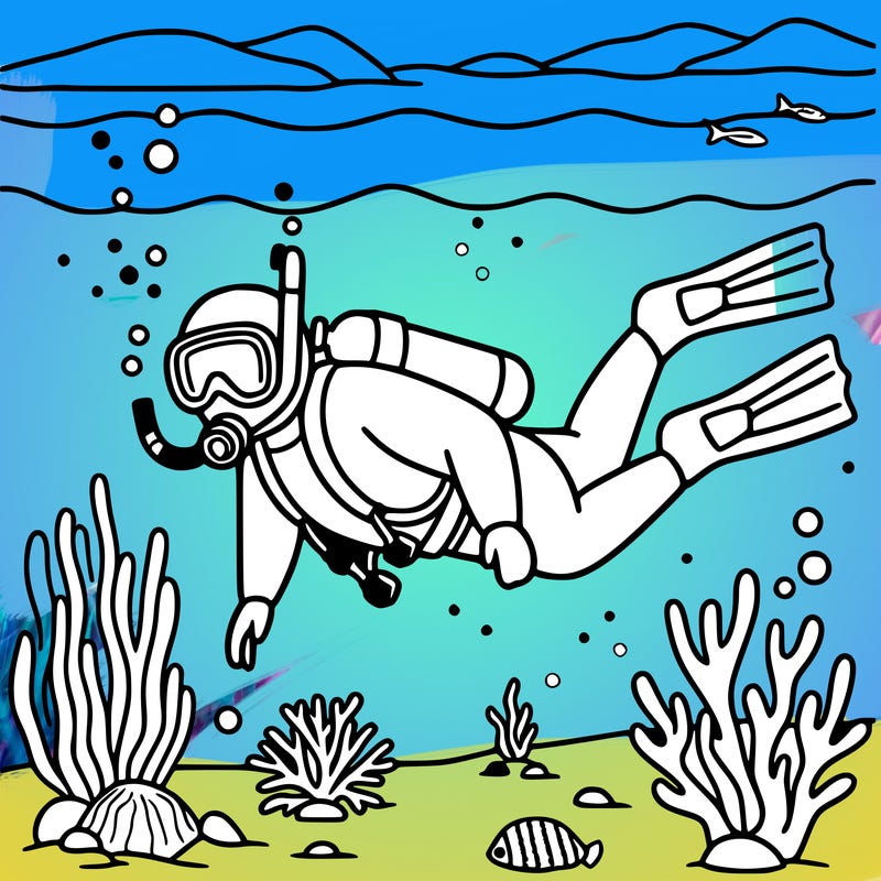 scuba diverse in the ocean