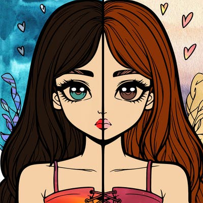 realistic girl split