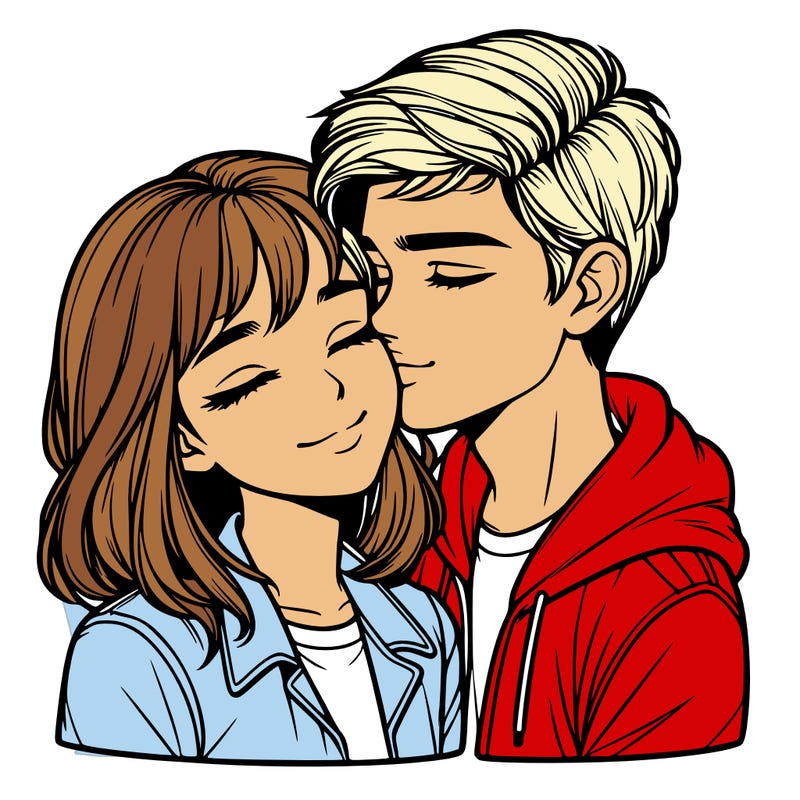 realistic girl and boy  love