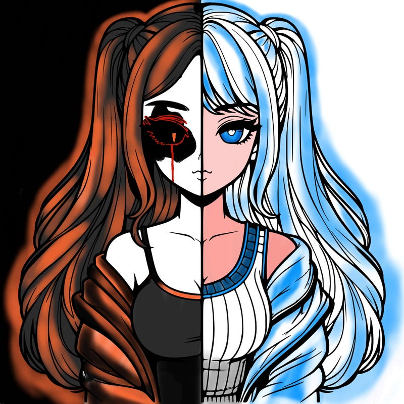 realistic girl split