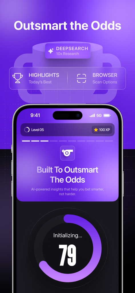 Stat AI - Sports Analysis - Stat AI app interface displaying AI sports betting insights and confidence score