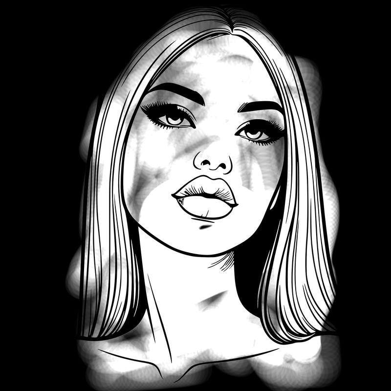 realistic woman with full lips