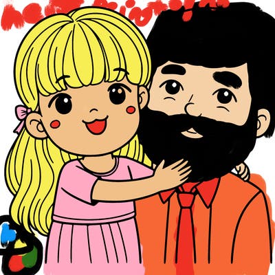 happy father’s day with a girl