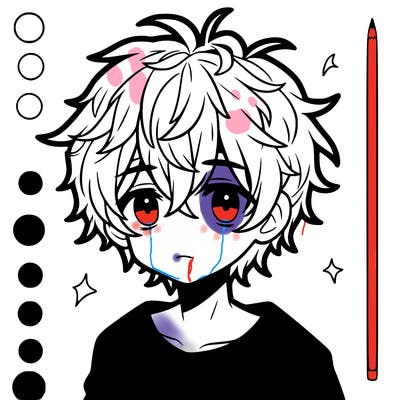 boy. messy hair anime