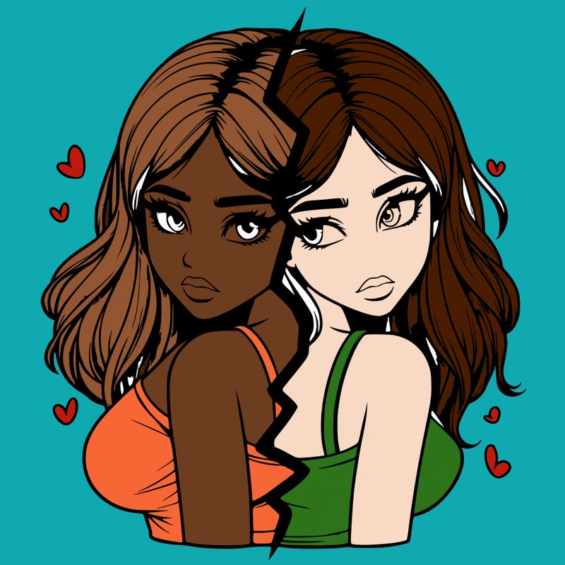 realistic girl split