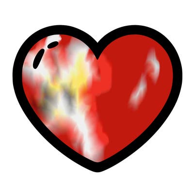 a blank heart