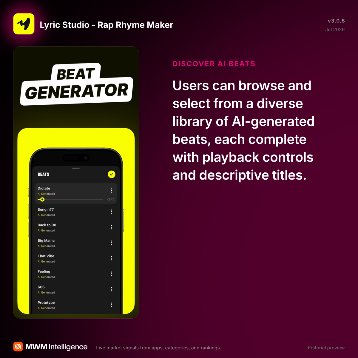 Lyric Studio - Rap Rhyme Maker - Music App | MWM