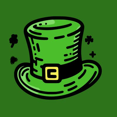 st patrick hat with thin lines