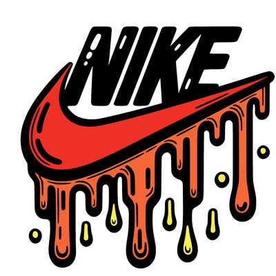 dripping nike logo