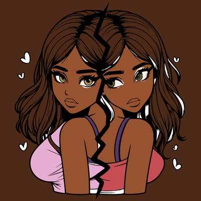 realistic girl split