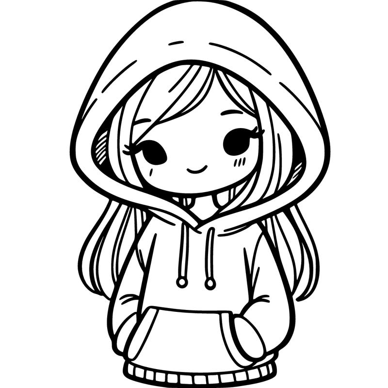 girl in a hoodie
