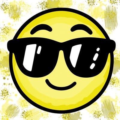 emoji with sunglasses