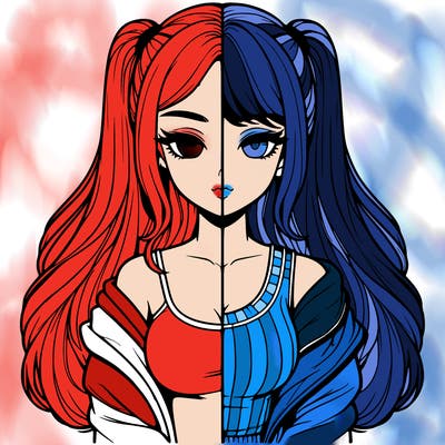 realistic girl split