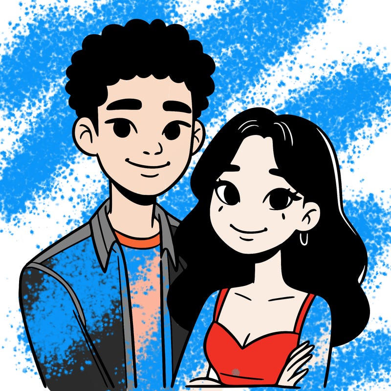 black woman and asian man couple