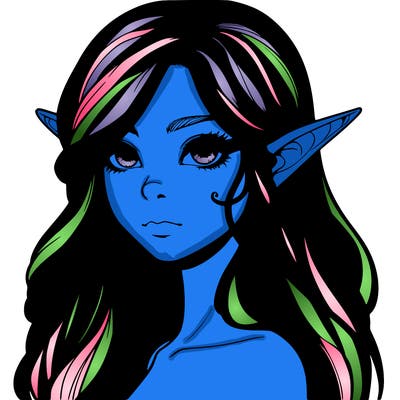 elf girl realistic dark fantasy