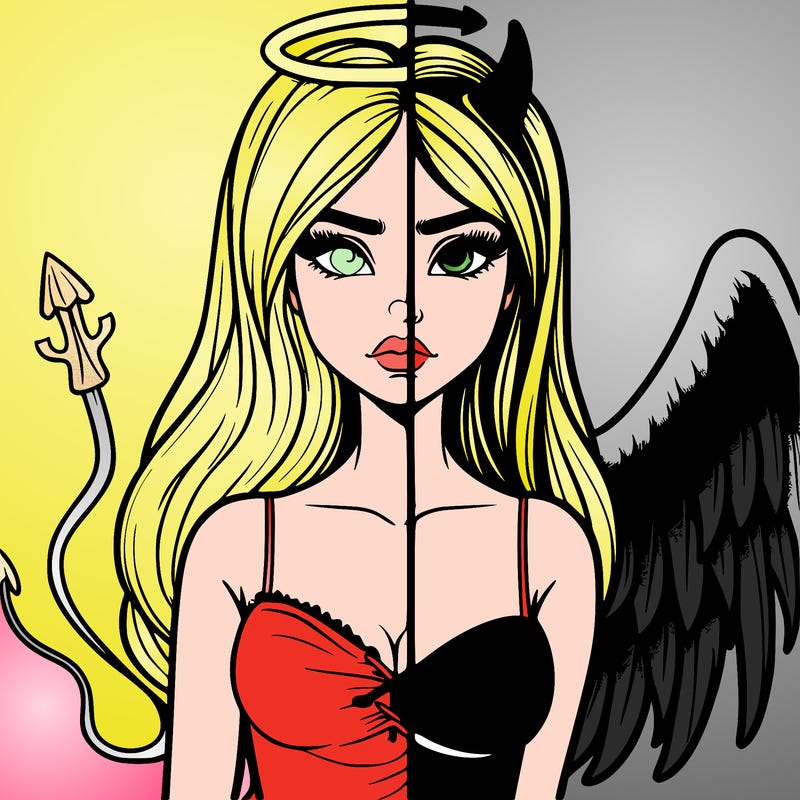 devil vs angel realistic girl