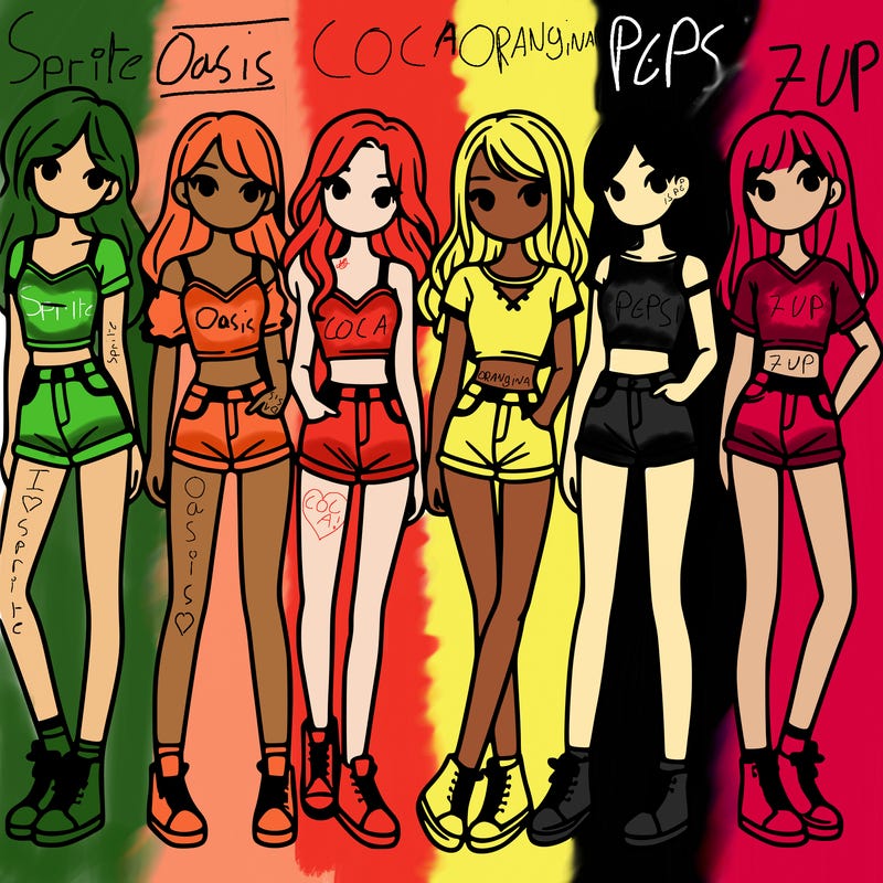 a group of girls wearing crop tops and shorts