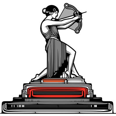 an grand art deco figure sculpture