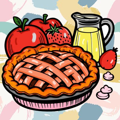 a pie of food