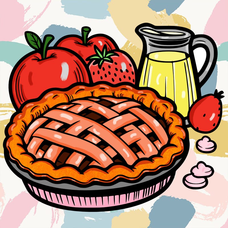 a pie of food