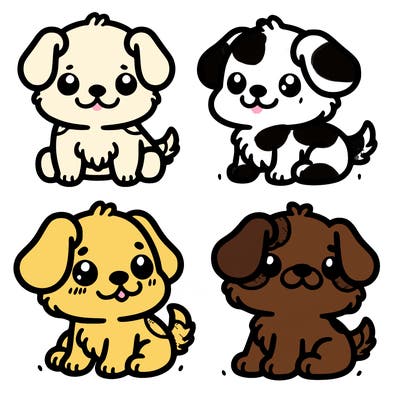 cute cute dog 4 ways