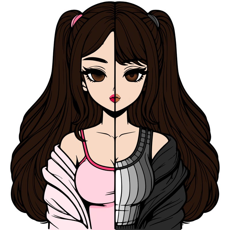 realistic girl split